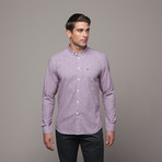 Wells Long Sleeve Button Up // Deep Red (L)