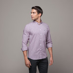 Wells Long Sleeve Button Up // Deep Red (L)