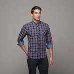 Wembley Long Sleeve Button Up // Navy (M)