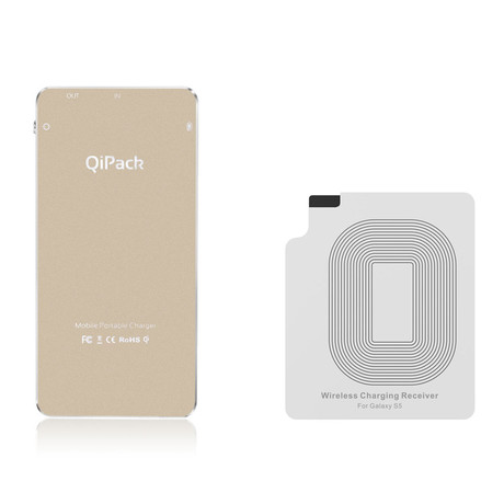QiPack Wireless Charger // Samsung Galaxy S5 // Gold