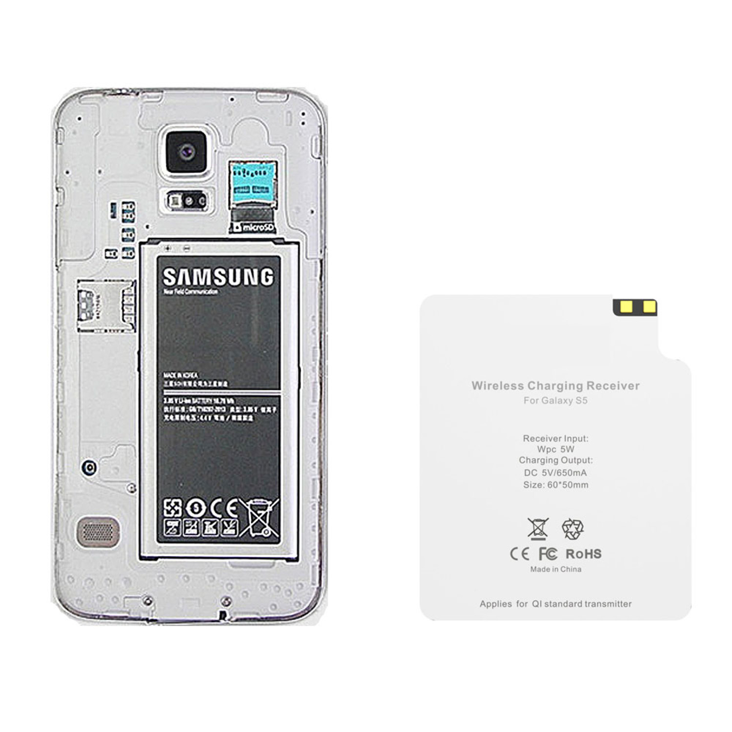 galaxy usb setting s5 Wireless // Samsung Silver // Charger QiPack S5 Galaxy