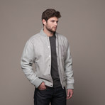 BLC // B Wool Stadium Jacket // Grey (L)