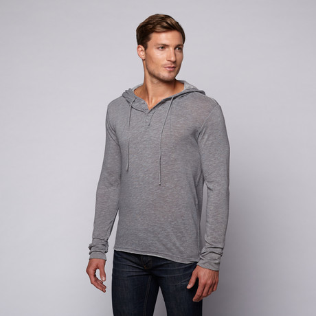 Henley Hoodie // Grey (S)