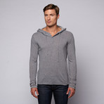 Henley Hoodie // Grey (L)