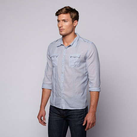 Linen Button Down // Light Blue (S)