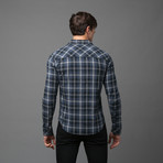 Rogue // Plaid Button Up // Navy  (S)