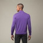 Washable Wool Quarterzip Pullover // Plum (M)