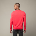 V-Neck Cotton Sweater // Red (M)