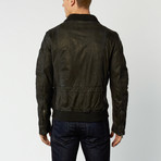 Leather Bomber Jacket // Black (S)