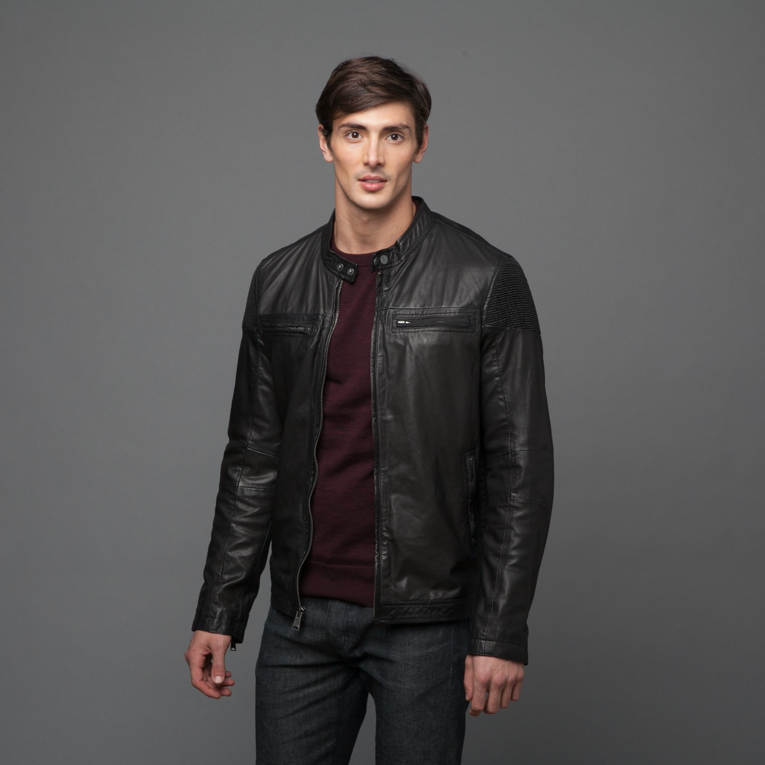 Rogue // Lamb // - Mustang Black Modern (S) of Leather Jacket - Rogue Touch