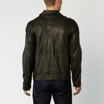 Leather Motorcycle Jacket // Black (M)