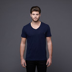 V-Neck T-Shirt // Navy (L)