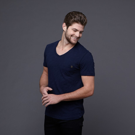 V-Neck T-Shirt // Navy (S)