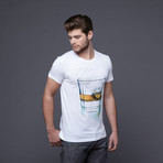 Minimal Rock Glass T-Shirt // White (S)