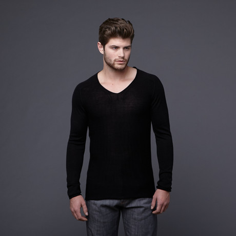 Bohemian Knit Sweater // Black (S)