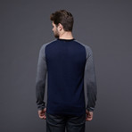 Ba-Rock Sweater // Black, Grey, & Blue (L)