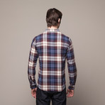 Buttondown Flannel Shirt // Brown + Blue (S)