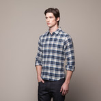 Buttondown Flannel Shirt // Blue (S)