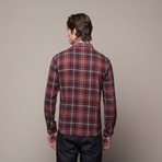 Buttondown Flannel Shirt // Dark Red (M)