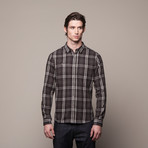 Buttondown Flannel Shirt // Olive + Charcoal (M)