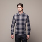 Buttondown Flannel Shirt // Navy (S)