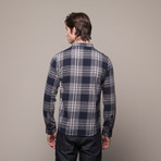 Buttondown Flannel Shirt // Navy (XL)