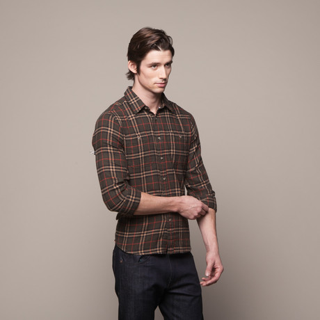 Buttondown Flannel Shirt // Forest Green (S)