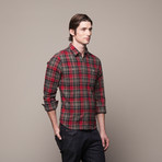 Buttondown Flannel Shirt // Red (S)