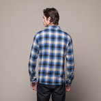 Buttondown Flannel Shirt // Black + Blue (XL)