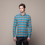 Buttondown Flannel Shirt // Turquoise (XL)