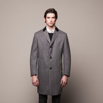 Karako // Chesterfield Overcoat // Grey + Black (US: 50R)