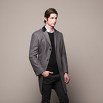 Karako // Chesterfield Overcoat // Grey + Black (US: 50R)