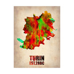 Turin Watercolor Map