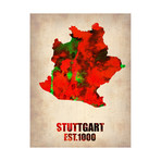 Stuttgart Watercolor Map