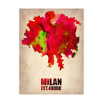 Milan Watercolor Map