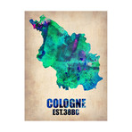 Cologne Watercolor Map