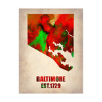 Baltimore Watercolor Map
