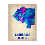 Anchorage Watercolor Map