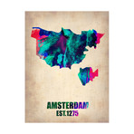 Amsterdam Watercolor Map