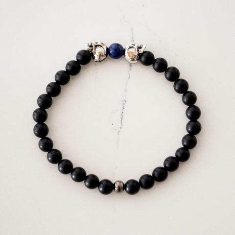 Skulls + Matte Black Bracelet