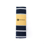 Navy With White Stripe Knit Tie