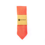 Coral Silk Knit Tie