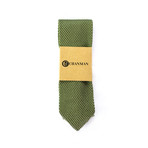 Green Silk Knit Tie