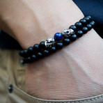Skulls + Matte Black Bracelet
