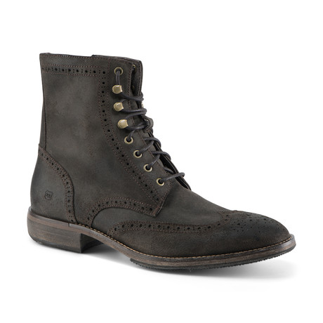 Hillcrest Wing-Tip Ankle Boot // Dark Brown (US: 7.5)