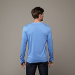 Pima Cotton Long Sleeve V-Neck // Dark Blue (XL)