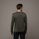 Pima Cotton Long Sleeve V-Neck // Forest Green (M)