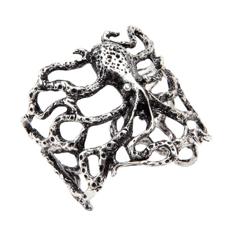 Octopus Cuff // Silver Plated