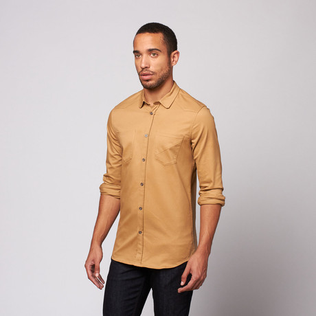 Benson Button-Up // Khaki Raw (S)