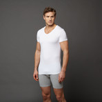 SilverPlus V-Neck Shirt // White (L)